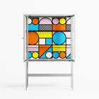 Palette - Loft Cabinet - Vratislav Pecka - Chalk - Clear glass