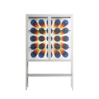 Perspektiva - Loft Cabinet - Vratislav Pecka - Chalk - Clear glass