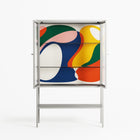 Spilled Paint - Loft Cabinet - Vratislav Pecka - Chalk - Clear glass