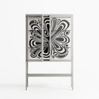 Splash of black - Loft Cabinet - Vratislav Pecka - Chalk - Clear glass