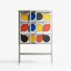 Springs - Loft Cabinet - Vratislav Pecka - Chalk - Clear glass