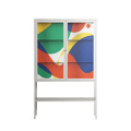 Vibrante - Loft Cabinet - Vratislav Pecka - Chalk - Clear glass