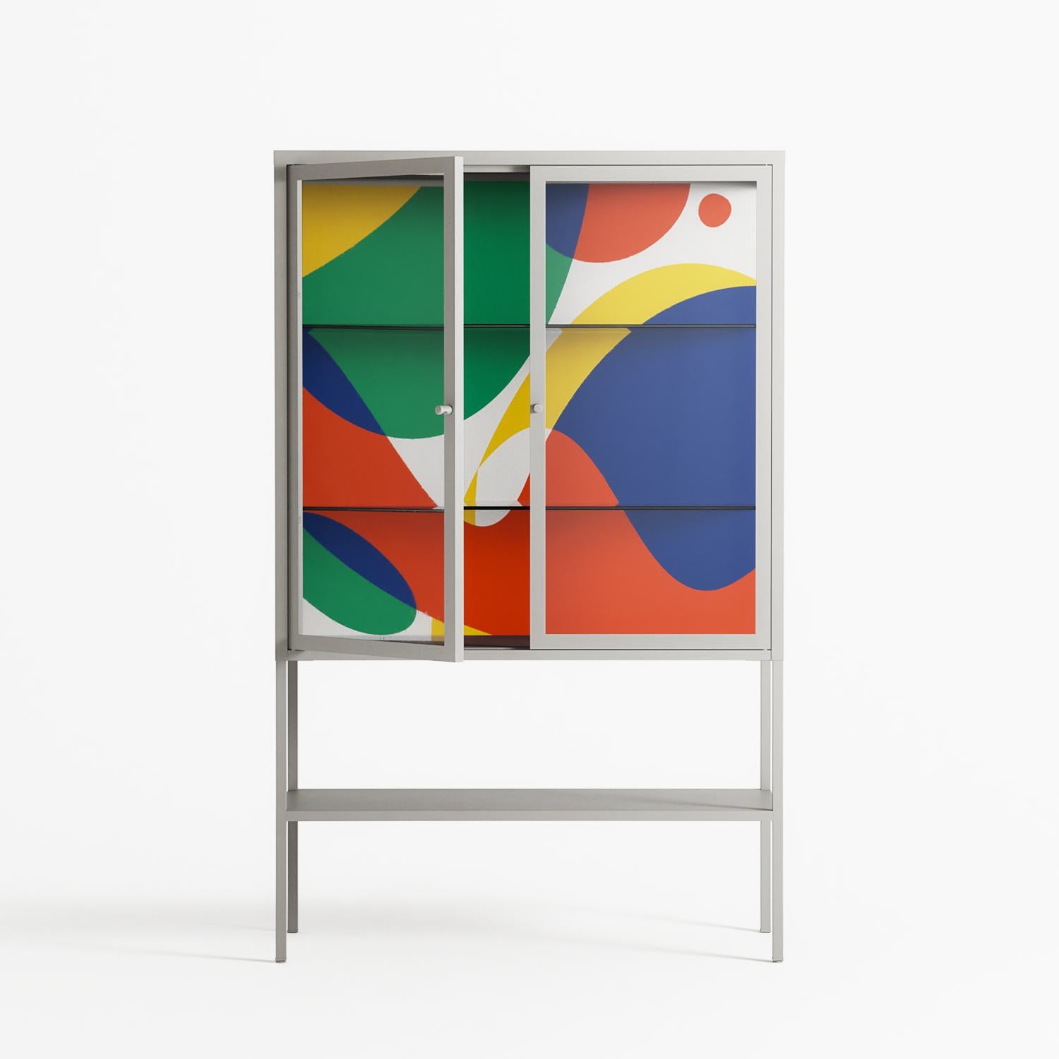 Vibrante - Loft Cabinet - Vratislav Pecka - Chalk - Clear glass