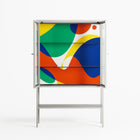 Vibrante - Loft Cabinet - Vratislav Pecka - Chalk - Clear glass