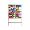 Yo - Loft Cabinet - Vratislav Pecka - Chalk - Clear glass