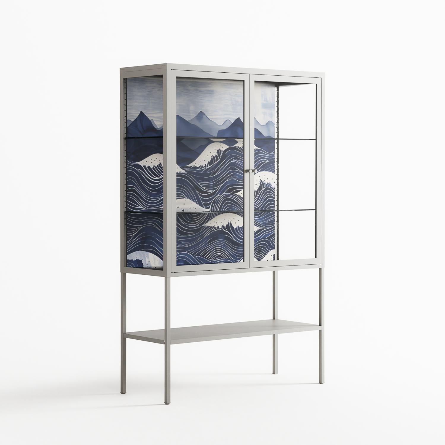 Dalgalar - Loft Cabinet - Nur Rydberg - Chalk - Clear glass
