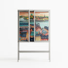 Gamla Stan - Loft Cabinet - Nur Rydberg - Chalk - Clear glass