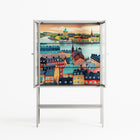 Gamla Stan - Loft Cabinet - Nur Rydberg - Chalk - Clear glass