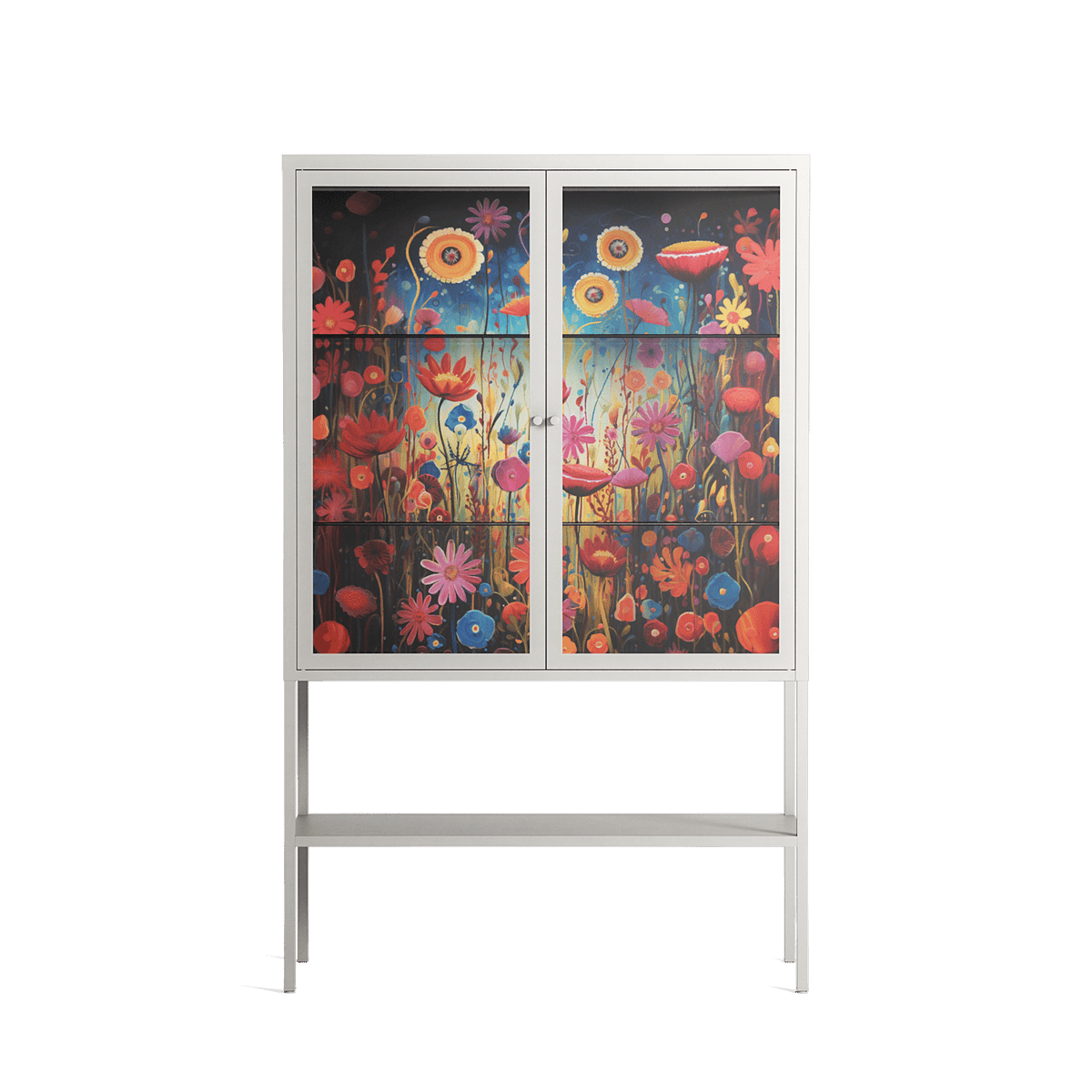 Greatful Meadow - Loft Cabinet - Nur Rydberg - Chalk - Clear glass