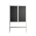 Hug 1 - Loft Cabinet - Andrea Devia-Nuño - Chalk - Clear glass