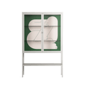 Rest 1 - Loft Cabinet - Andrea Devia-Nuño - Chalk - Clear glass