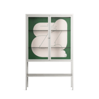 Rest 1 - Loft Cabinet - Andrea Devia-Nuño - Chalk - Clear glass