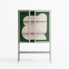 Rest 1 - Loft Cabinet - Andrea Devia-Nuño - Chalk - Clear glass