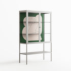 Rest 1 - Loft Cabinet - Andrea Devia-Nuño - Chalk - Clear glass