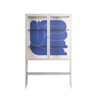 Wait 2 - Loft Cabinet - Andrea Devia-Nuño - Chalk - Clear glass