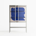 Wait 2 - Loft Cabinet - Andrea Devia-Nuño - Chalk - Clear glass