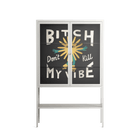 Bitch Don't Kill My Vibe - Loft Cabinet - Aley Wild - Chalk - Clear glass