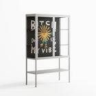 Bitch Don't Kill My Vibe - Loft Cabinet - Aley Wild - Chalk - Clear glass