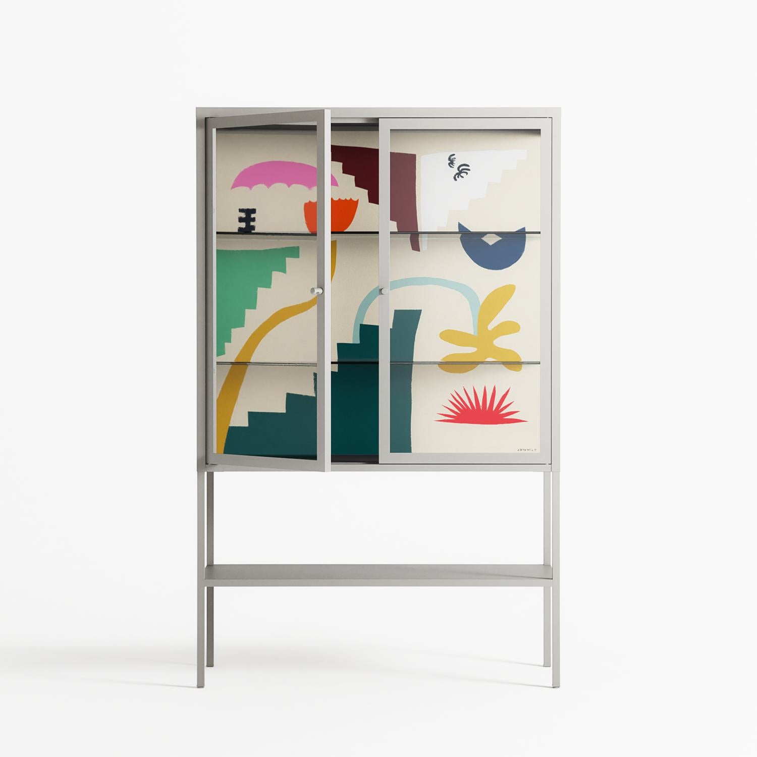 Garden Shapes - Loft Cabinet - Aley Wild - Chalk - Clear glass