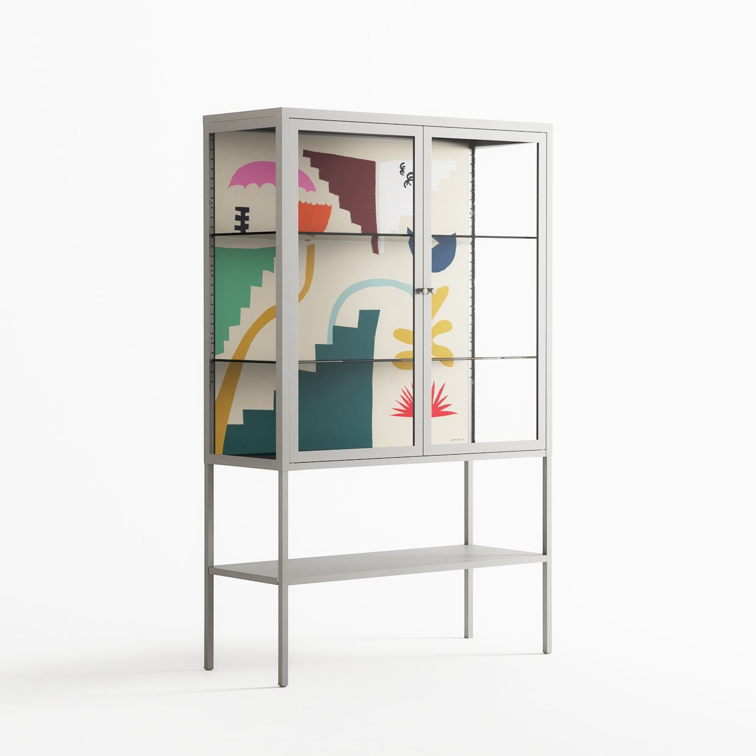 Garden Shapes - Loft Cabinet - Aley Wild - Chalk - Clear glass