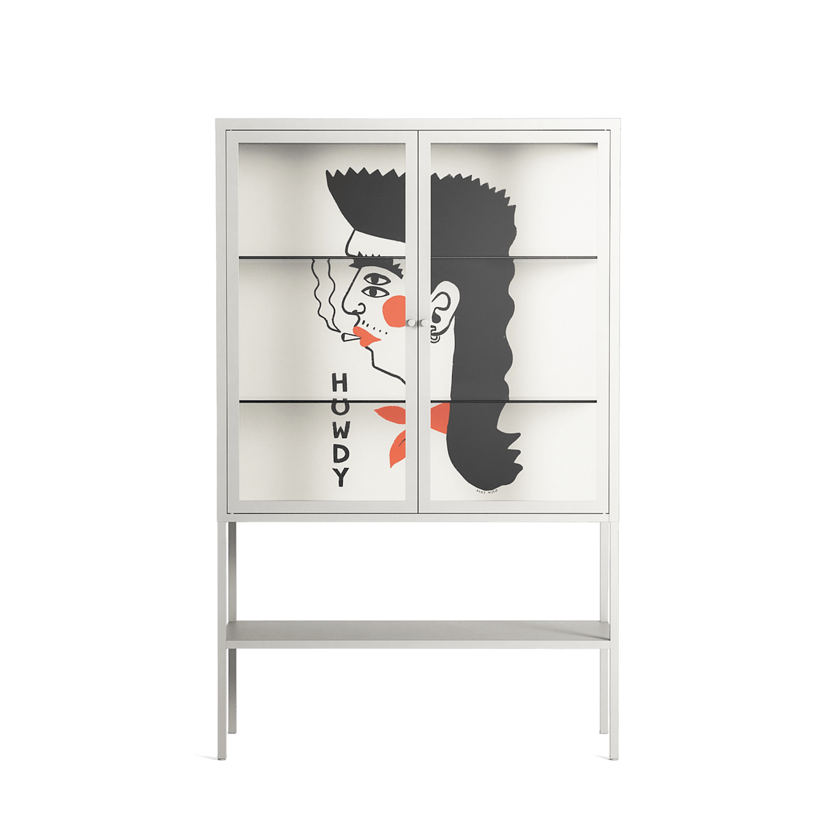 Howdy - Loft Cabinet - Aley Wild - Chalk - Clear glass