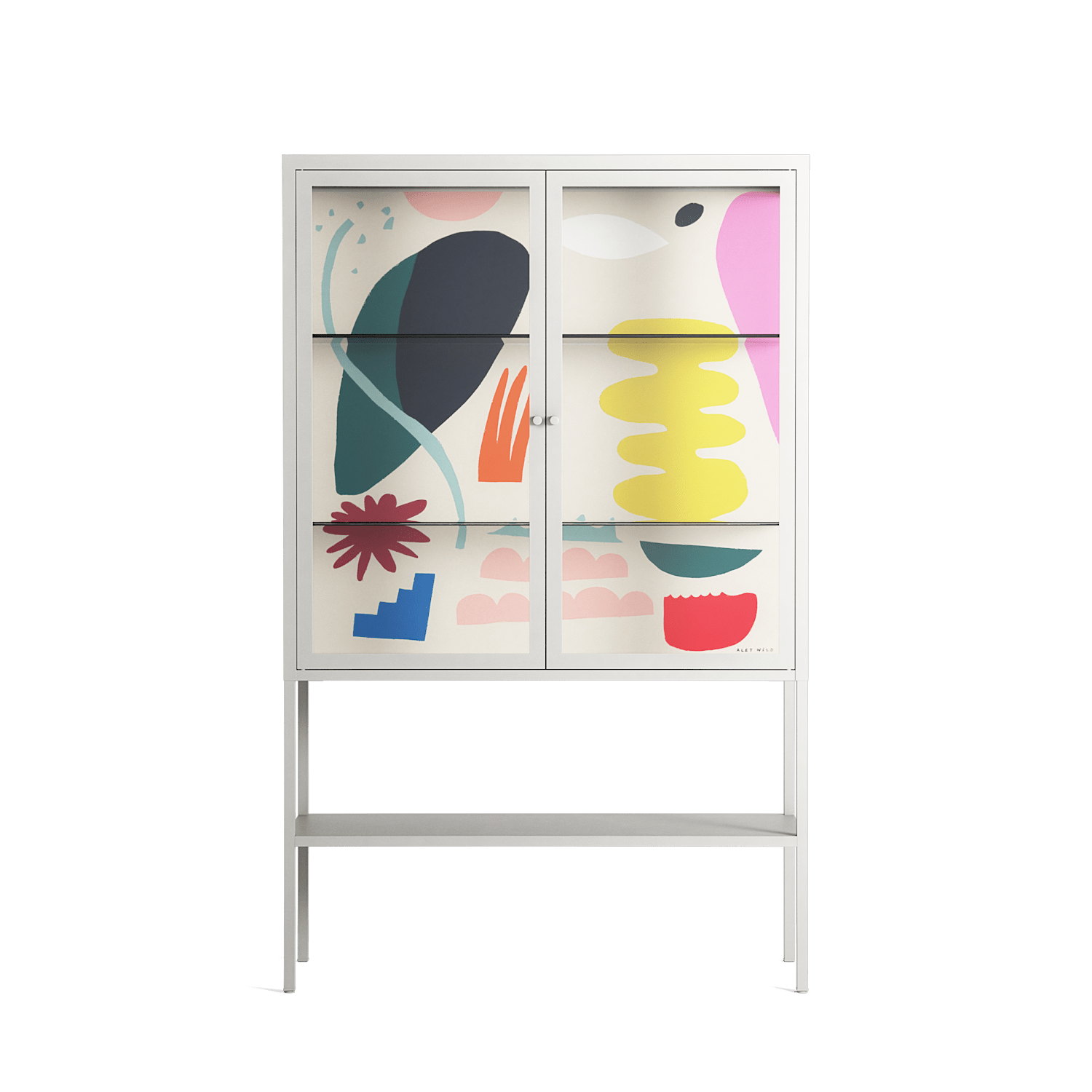 Sea Shapes - Loft Cabinet - Aley Wild - Chalk - Clear glass