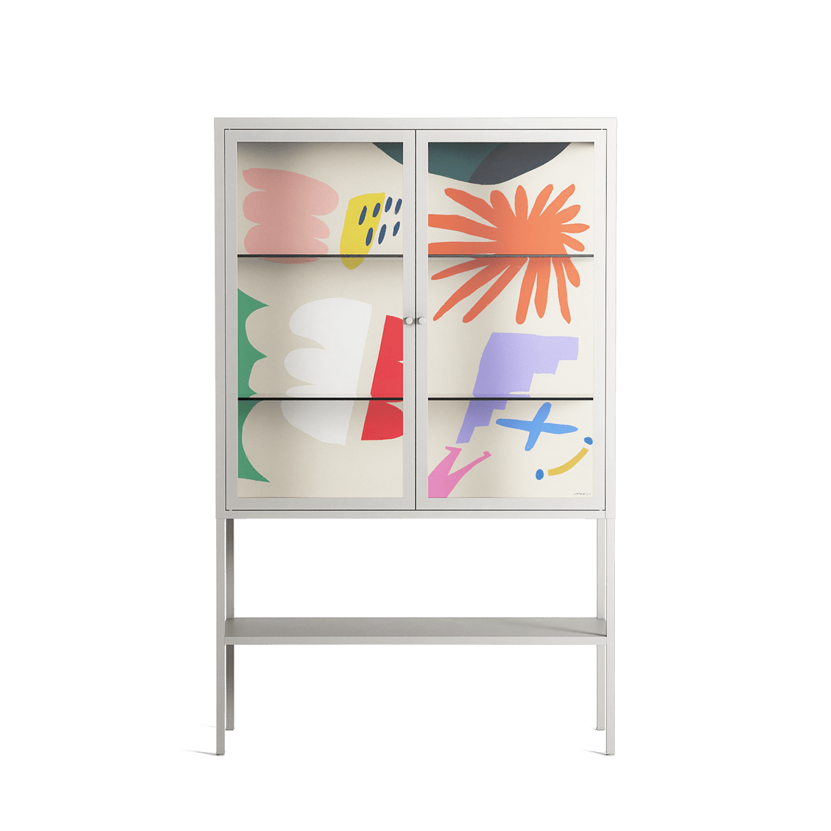 Surrender Shapes - Loft Cabinet - Aley Wild - Chalk - Clear glass