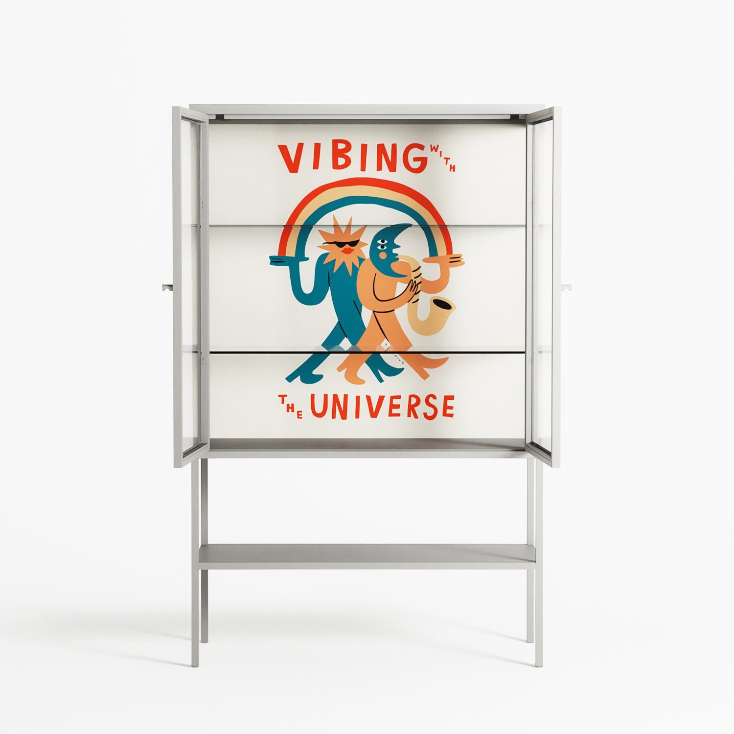 Vibing With The Universe - Loft Cabinet - Aley Wild - Chalk - Clear glass