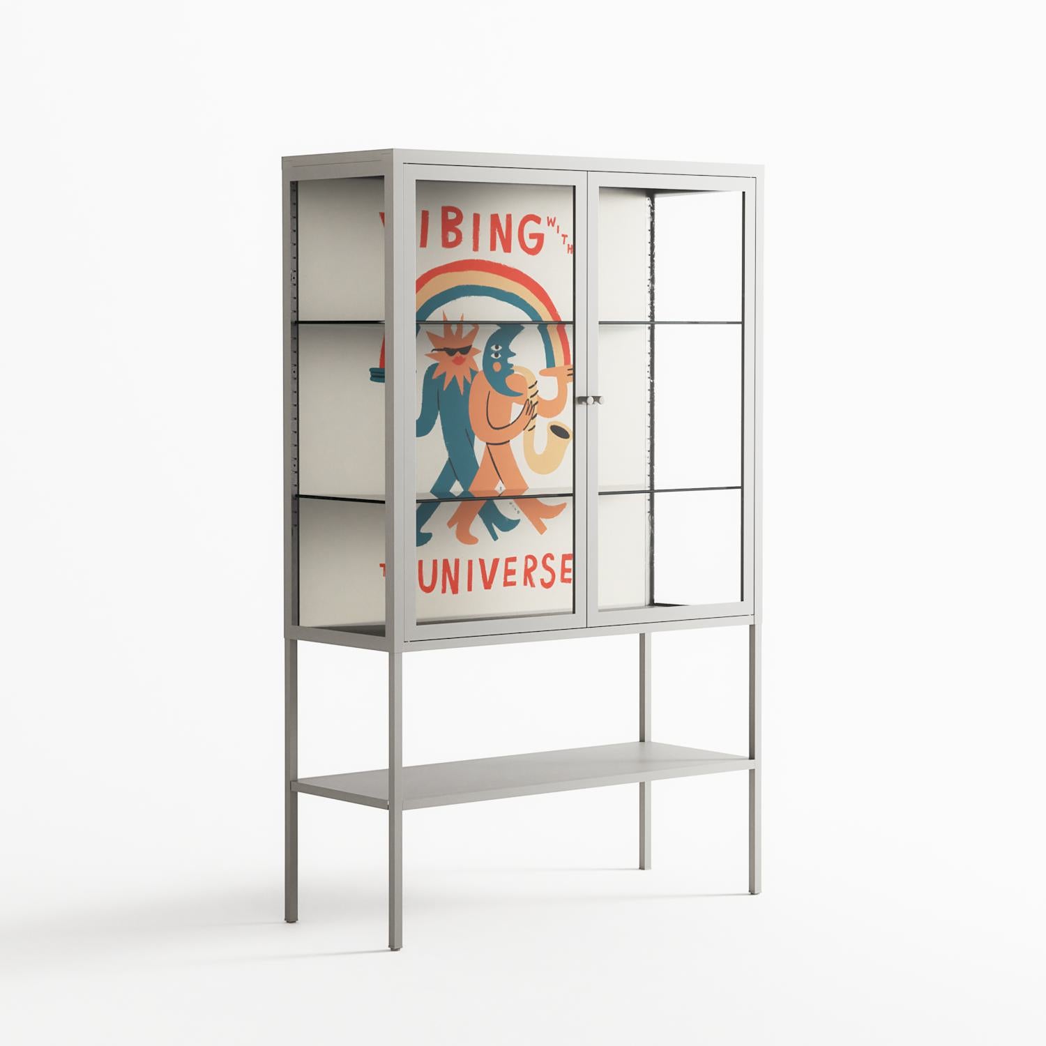 Vibing With The Universe - Loft Cabinet - Aley Wild - Chalk - Clear glass