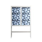 Blue Poppy 2 - Loft Cabinet - Katie O’Shea - Chalk - Clear glass