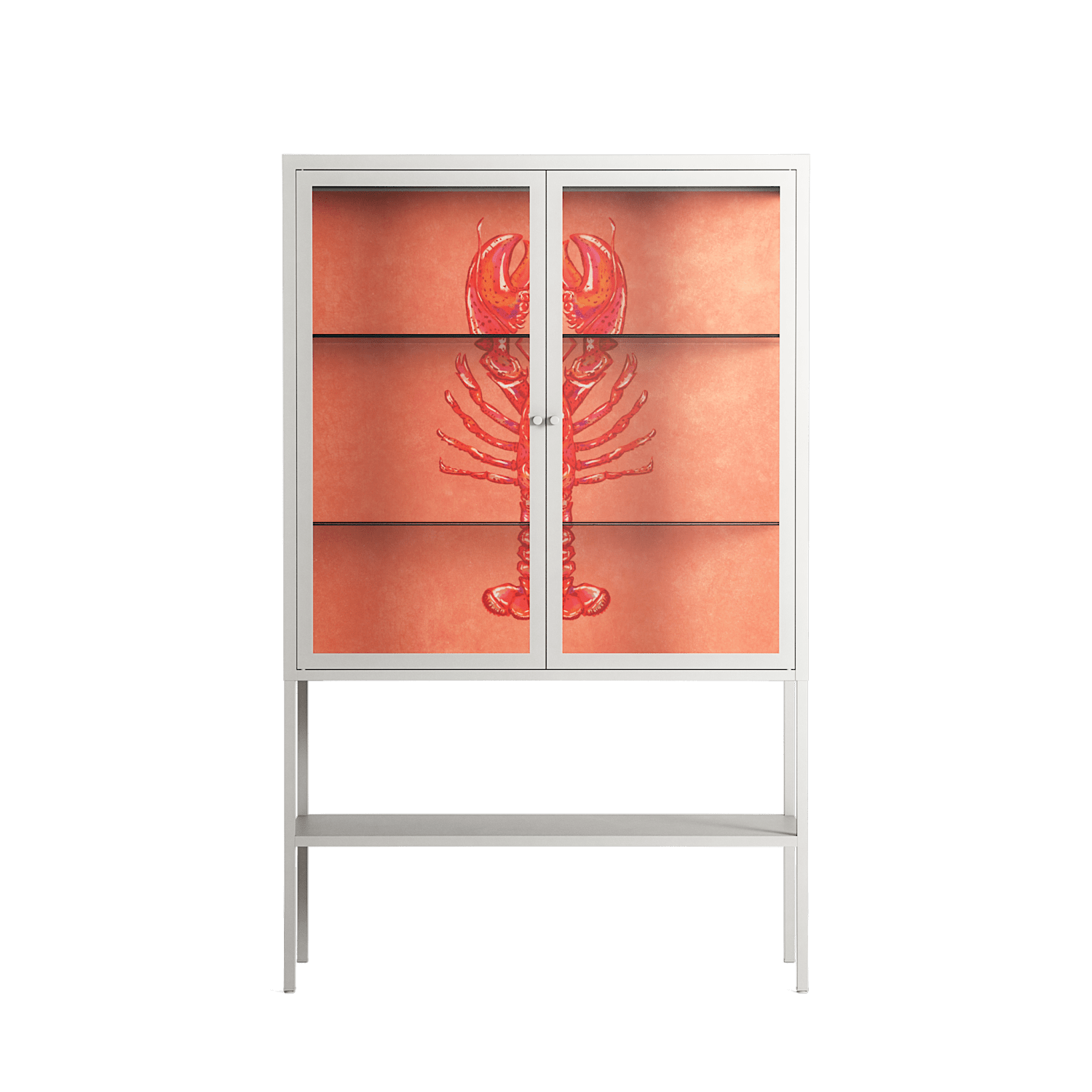 Lobster - Loft Cabinet - Raissa Oltmanns - Chalk - Clear glass