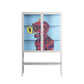 Flower - Loft Cabinet - Cezar Berje - Chalk - Clear glass
