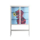 Flower - Loft Cabinet - Cezar Berje - Chalk - Clear glass