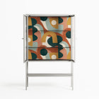 Abstract Sunrise - Loft Cabinet - Amy Suther - Chalk - Clear glass