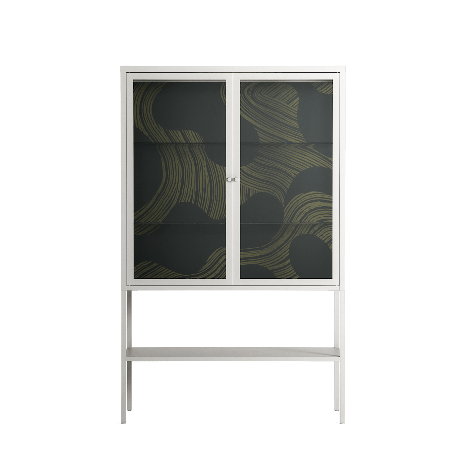 Midnight Dune - Loft Cabinet - Amy Suther - Chalk - Clear glass