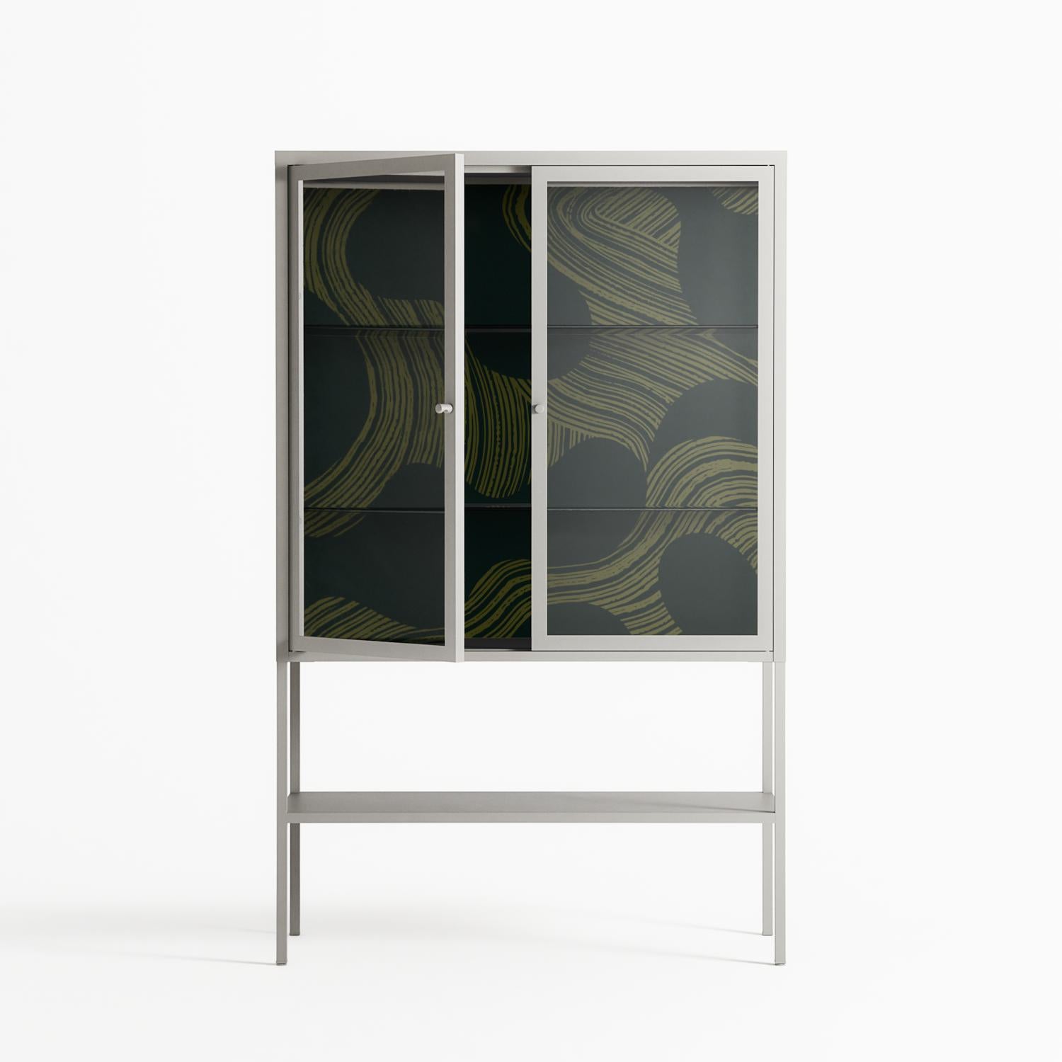 Midnight Dune - Loft Cabinet - Amy Suther - Chalk - Clear glass