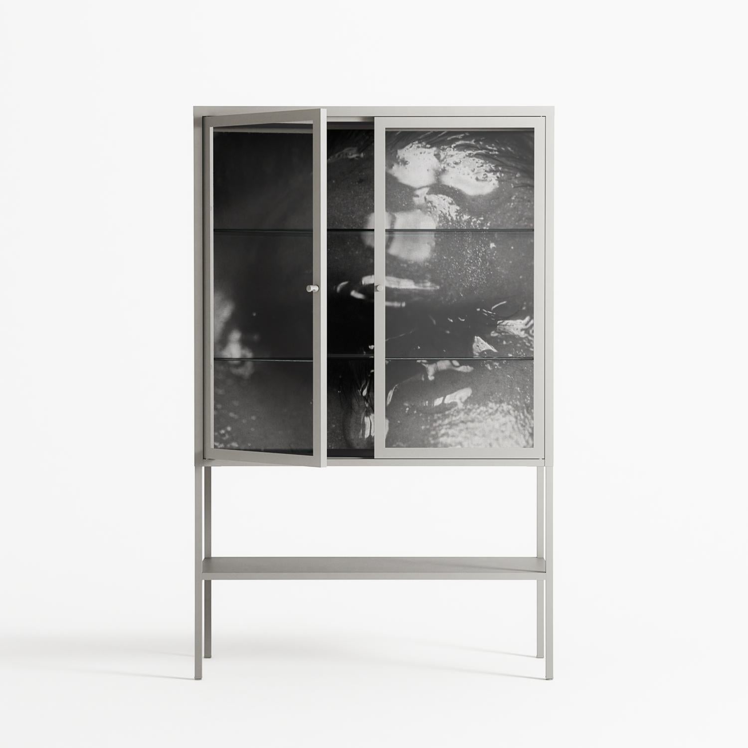 Gel - Loft Cabinet - Nadia Ryder - Chalk - Clear glass