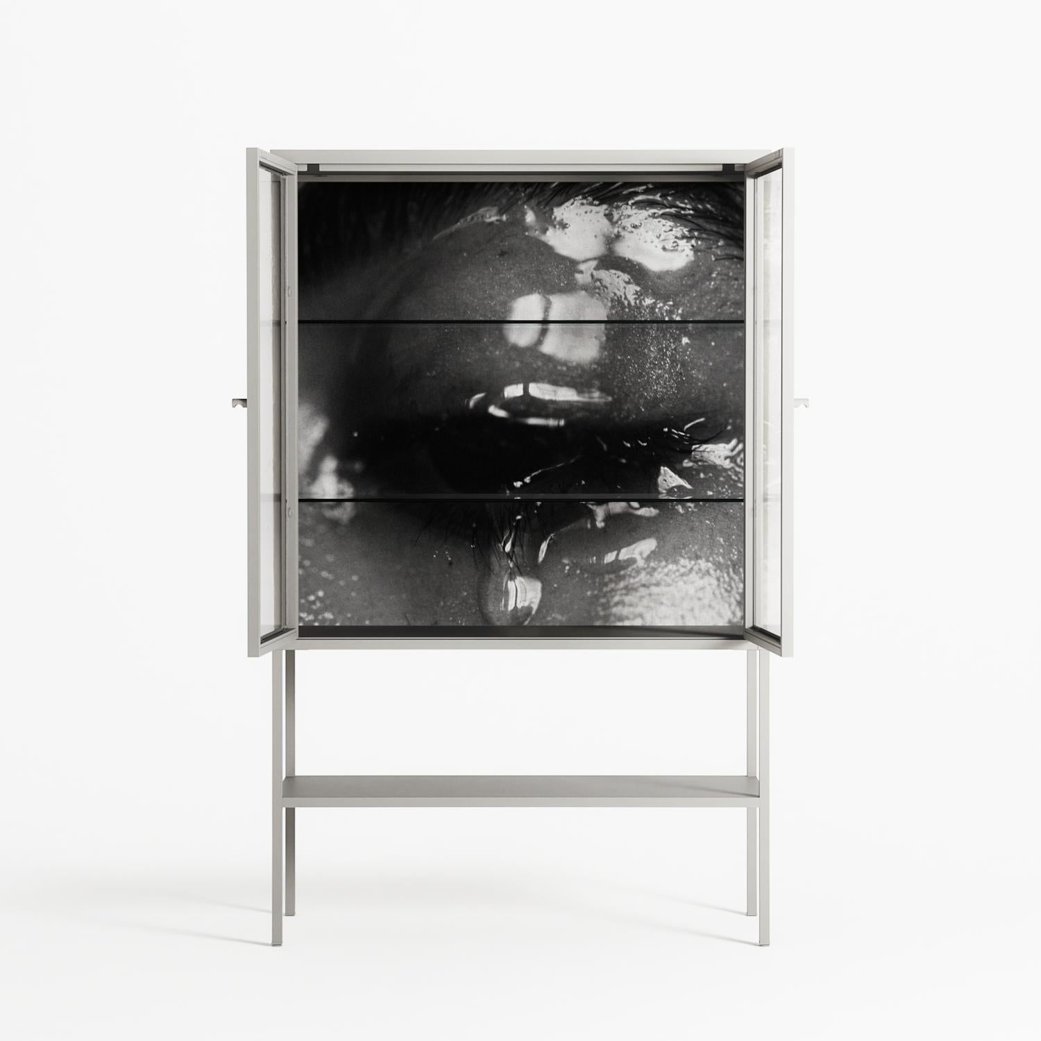 Gel - Loft Cabinet - Nadia Ryder - Chalk - Clear glass