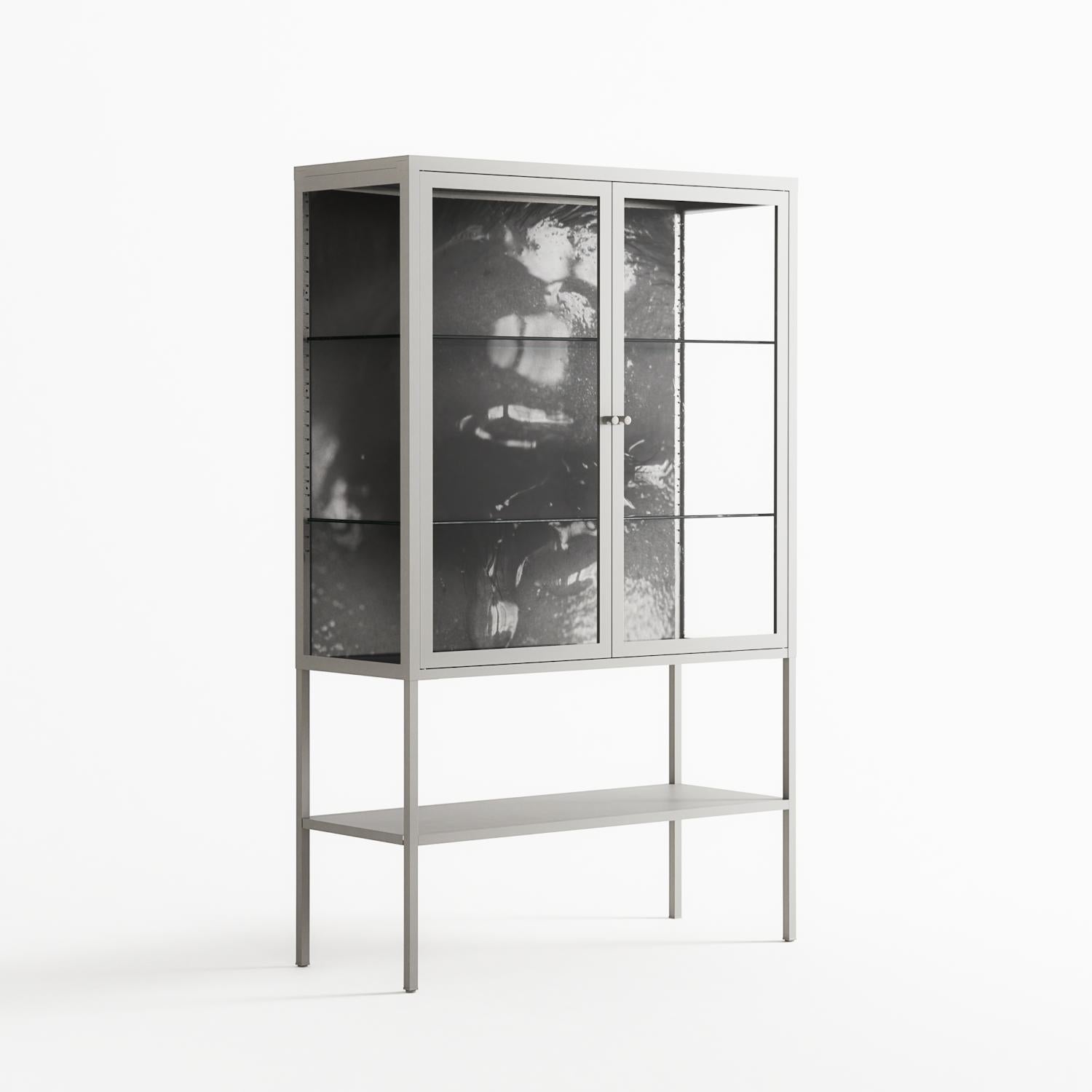 Gel - Loft Cabinet - Nadia Ryder - Chalk - Clear glass