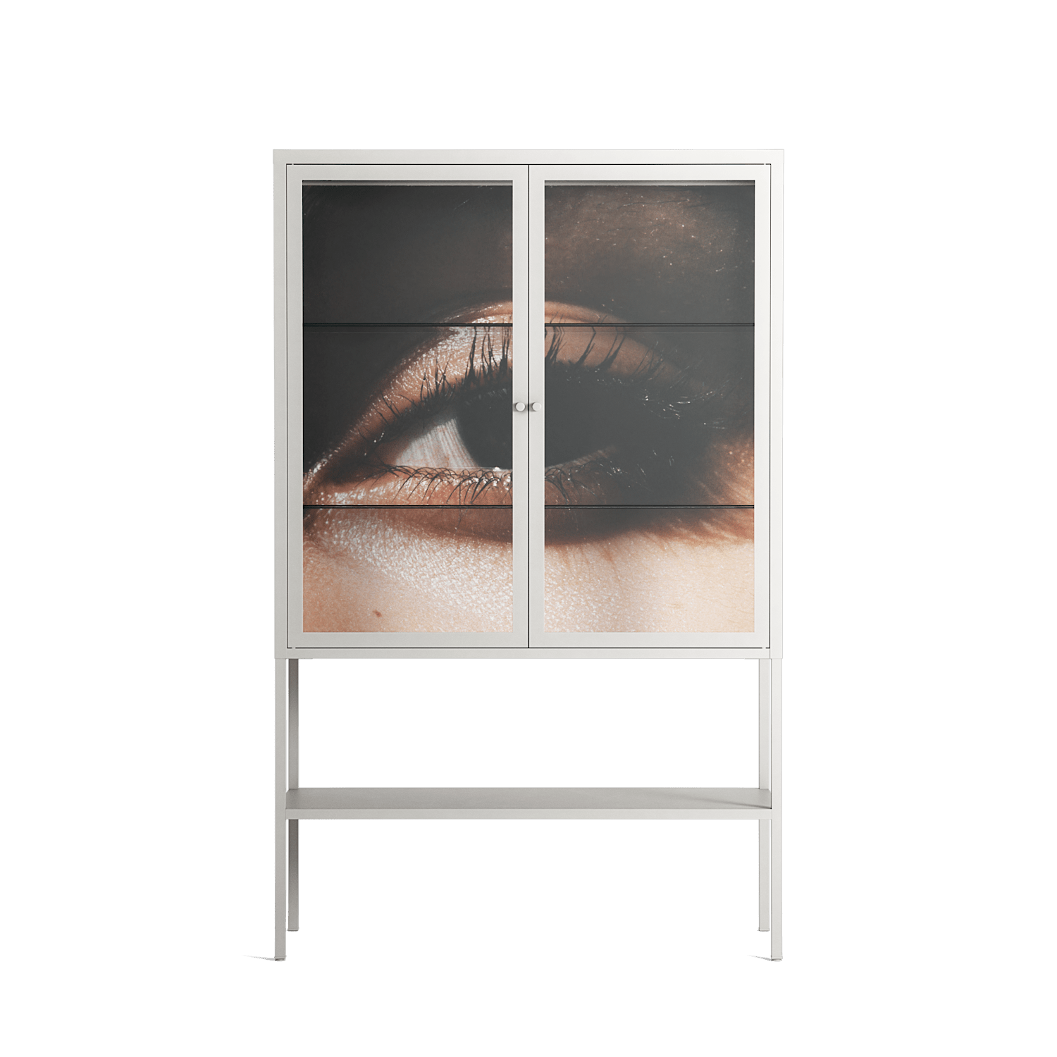 Gem - Loft Cabinet - Nadia Ryder - Chalk - Clear glass