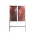 Red 2 - Loft Cabinet - Nadia Ryder - Chalk - Clear glass