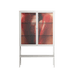 Red 2 - Loft Cabinet - Nadia Ryder - Chalk - Clear glass