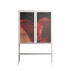 Red 3 - Loft Cabinet - Nadia Ryder - Chalk - Clear glass