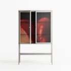 Red 3 - Loft Cabinet - Nadia Ryder - Chalk - Clear glass