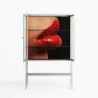 Red 4 - Loft Cabinet - Nadia Ryder - Chalk - Clear glass