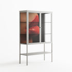 Red 4 - Loft Cabinet - Nadia Ryder - Chalk - Clear glass