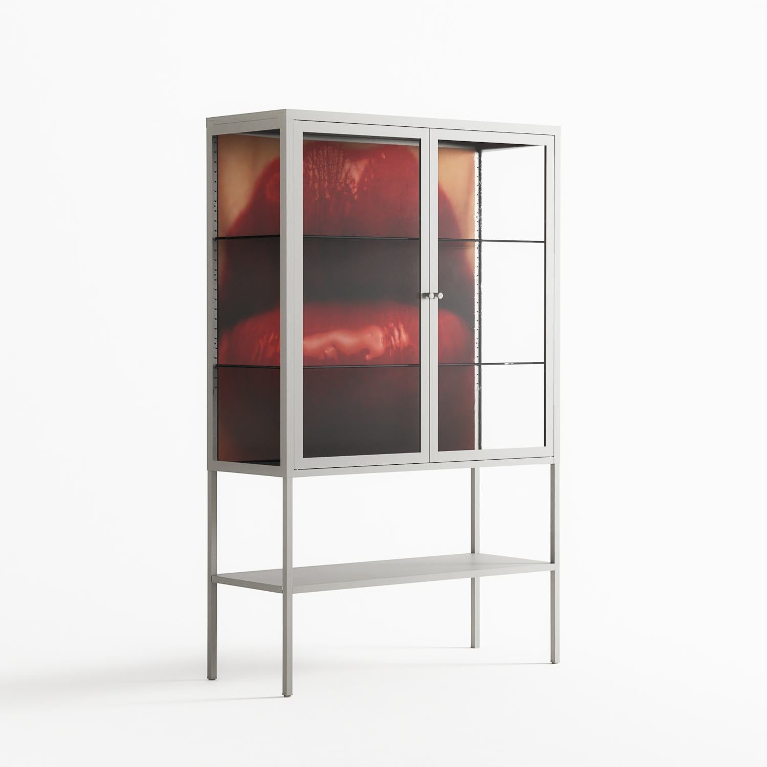 Red - Loft Cabinet - Nadia Ryder - Chalk - Clear glass