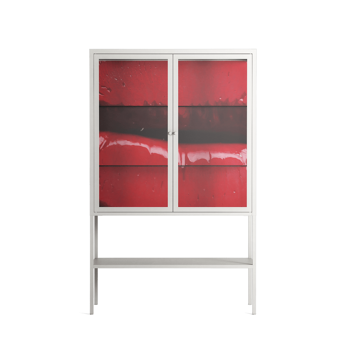 Squish - Loft Cabinet - Nadia Ryder - Chalk - Clear glass