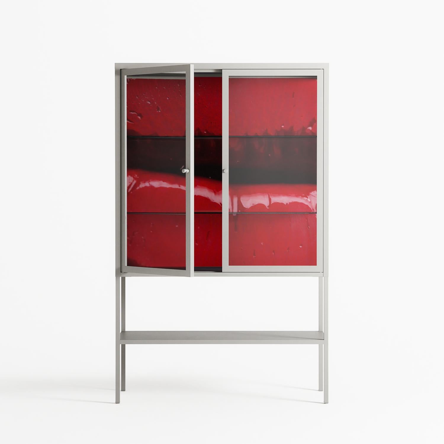Squish - Loft Cabinet - Nadia Ryder - Chalk - Clear glass