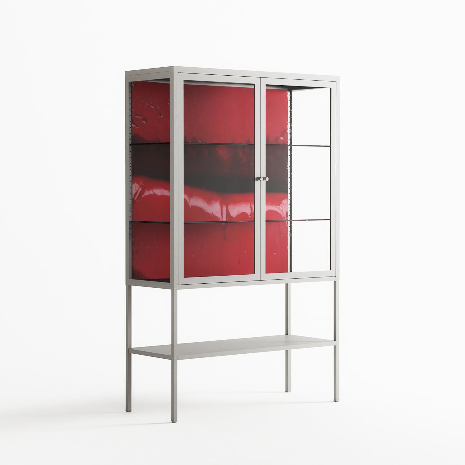 Squish - Loft Cabinet - Nadia Ryder - Chalk - Clear glass